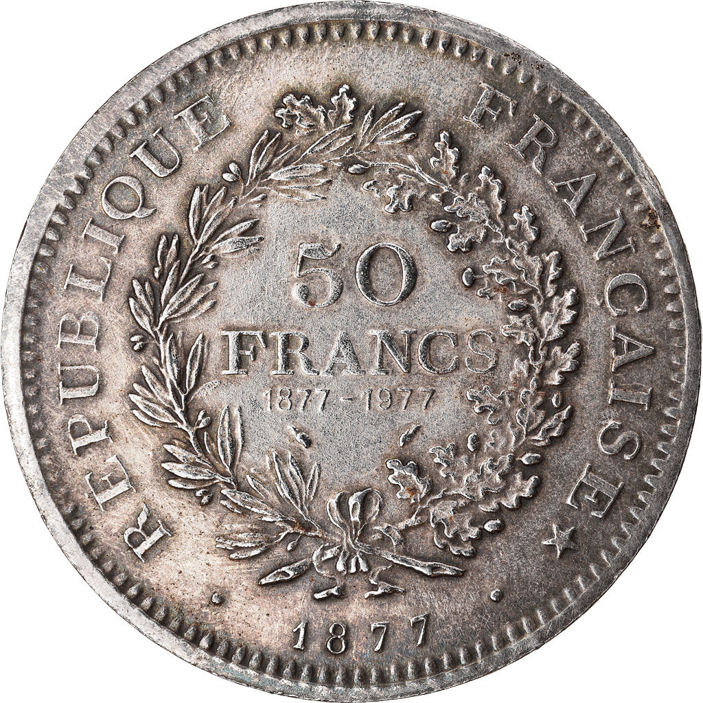 medalla, Francia, 50 Francs, 1877, FAUX, MBC, Sin información