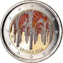 España, 2 Euro, 2010, Colorised, EBC, Bimetálico, KM:1152