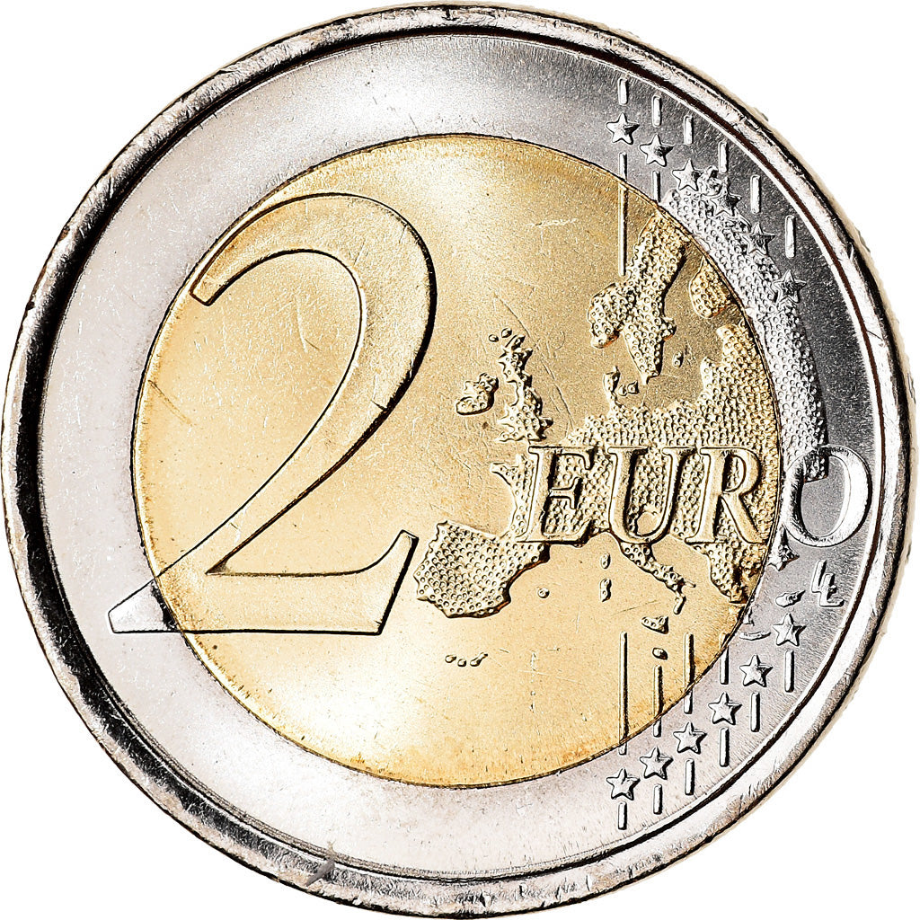 España, 2 Euro, 2010, Colorised, EBC, Bimetálico, KM:1152