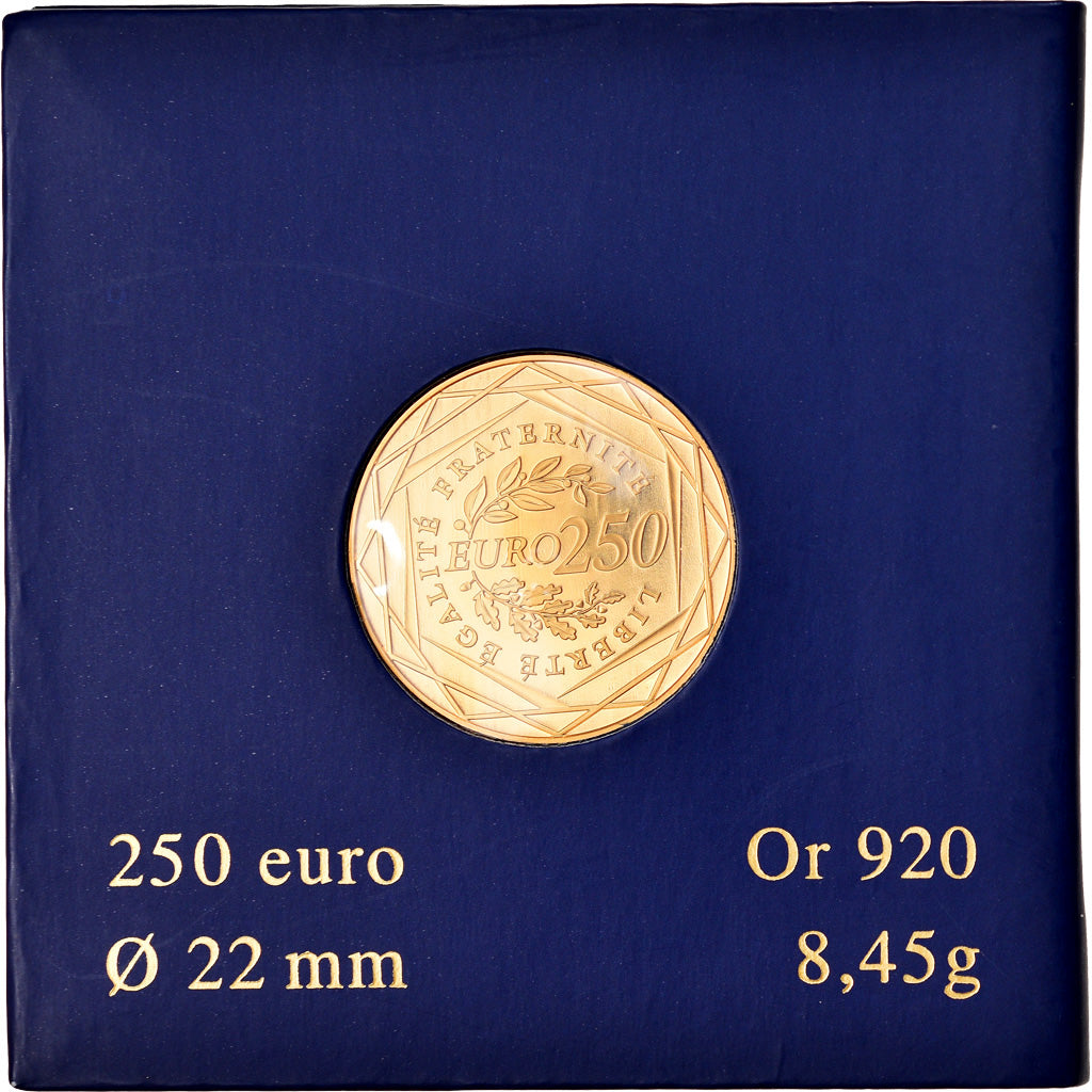 France, 250 Euro, 2009, MS(65-70), Gold, Gadoury:EU340, KM:1583