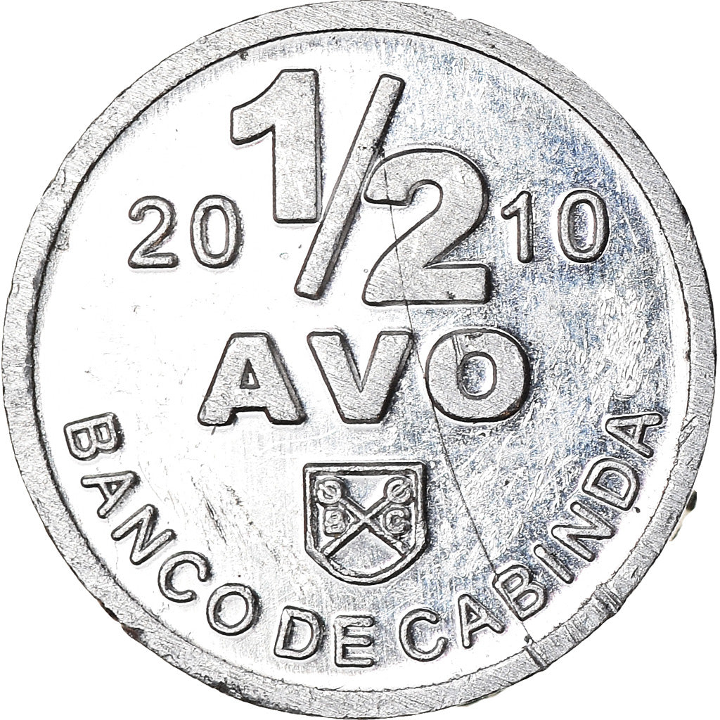 Coin, CABINDA, 1/2 Avo, 2010, AU(55-58), Aluminum, KM:34