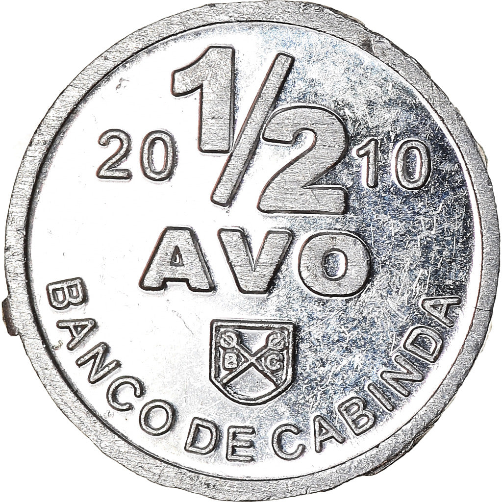 Coin, CABINDA, 1/2 Avo, 2010, MS(63), Aluminum, KM:34