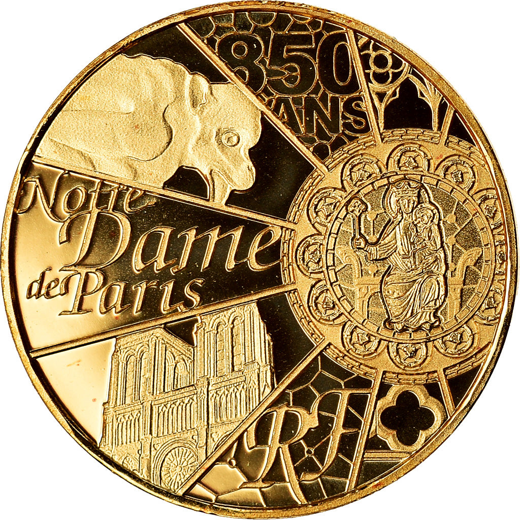 France, 5 Euro, Notre Dame de Paris., 2013, FDC, Or, KM:2099