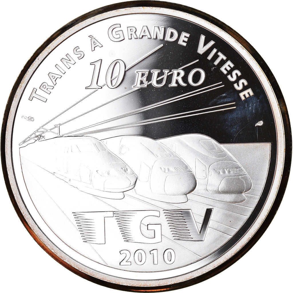 Frankrijk, 10 Euro, Gare Lille Europe, 2010, BE, FDC, Zilver, Gadoury:EU427