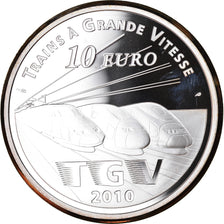 Frankrijk, 10 Euro, Gare Lille Europe, 2010, BE, FDC, Zilver, Gadoury:EU427