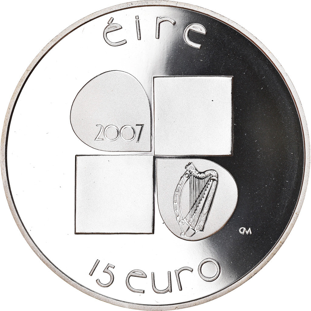 IRELAND REPUBLIC, 15 Euro, Ivan Mestroviae, 2007, Proof, MS(65-70), Silver