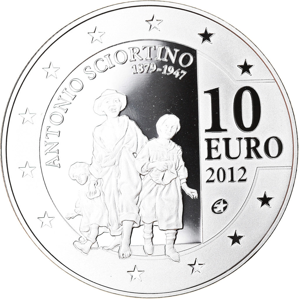 Malta, 10 Euro, Antonio Sciortino, 2012, Proof, FDC, Plata