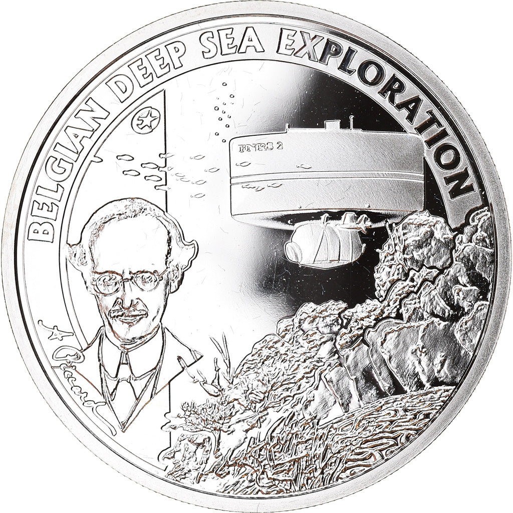 Belgium, 10 Euro, Belgian deep sea exploration, 2011, Proof, MS(65-70), Silver