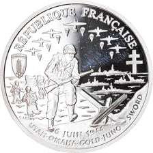 Coin, France, Débarquement, Franc, 1993, Paris, BE, MS(65-70), Silver, KM:1014