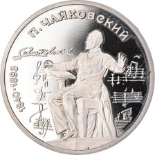 Moeda, Rússia, Tchaïkovski, Rouble, 1991, Saint-Petersburg, Proof, AU(55-58)
