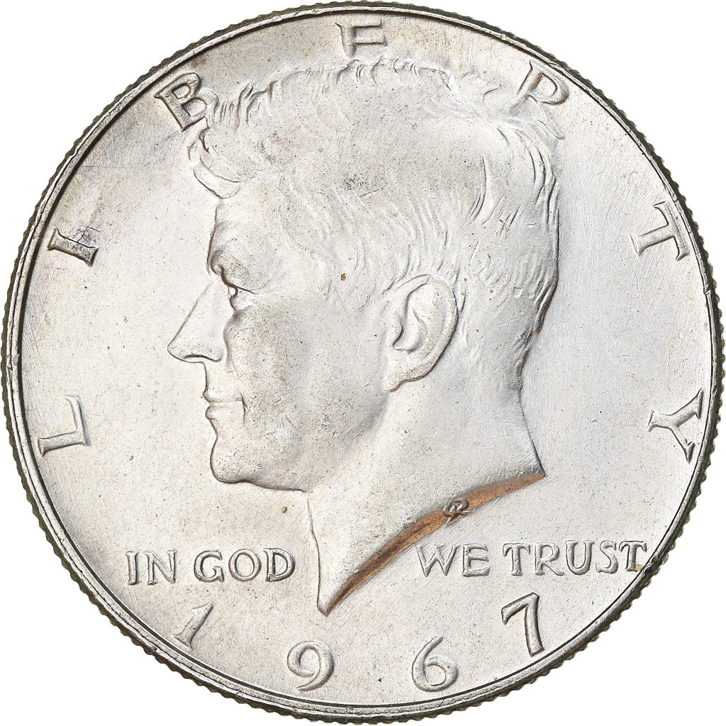 Coin, United States, Kennedy Half Dollar, Half Dollar, 1967, U.S. Mint