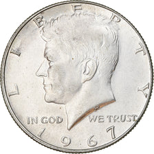 Coin, United States, Kennedy Half Dollar, Half Dollar, 1967, U.S. Mint