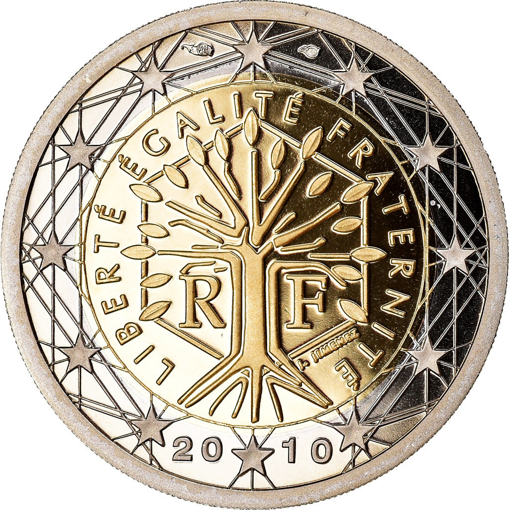 France, 2 Euro, 2010, BE, MS(65-70), Bi-Metallic, KM:1414