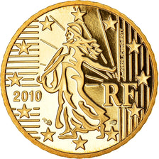 France, 50 Euro Cent, 2010, BE, MS(65-70), Brass, KM:1412
