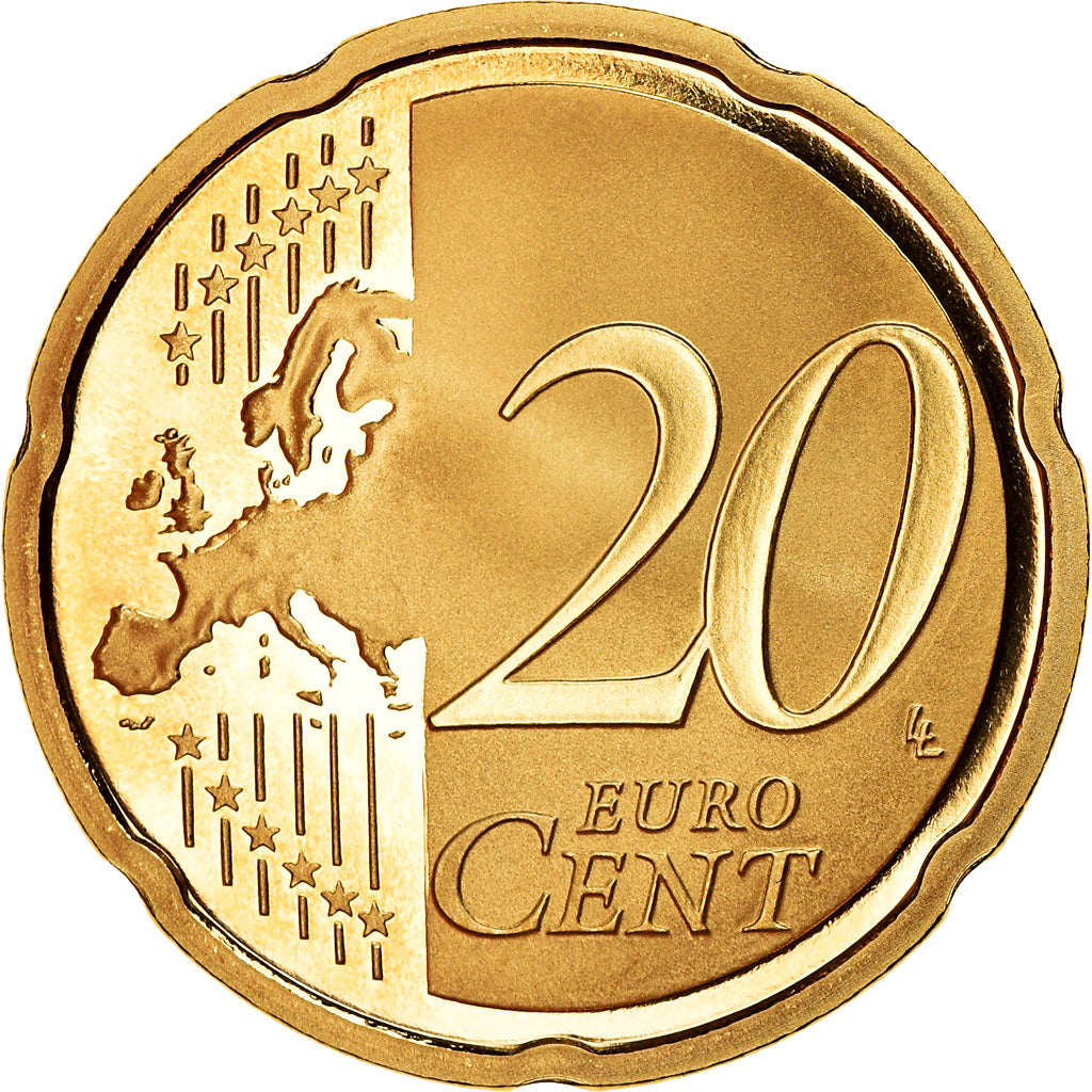 Francja, 20 Euro Cent, 2010, BE, MS(65-70), Mosiądz, KM:1411