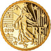 Francja, 10 Euro Cent, 2010, Paris, BE, MS(65-70), Mosiądz, KM:1410