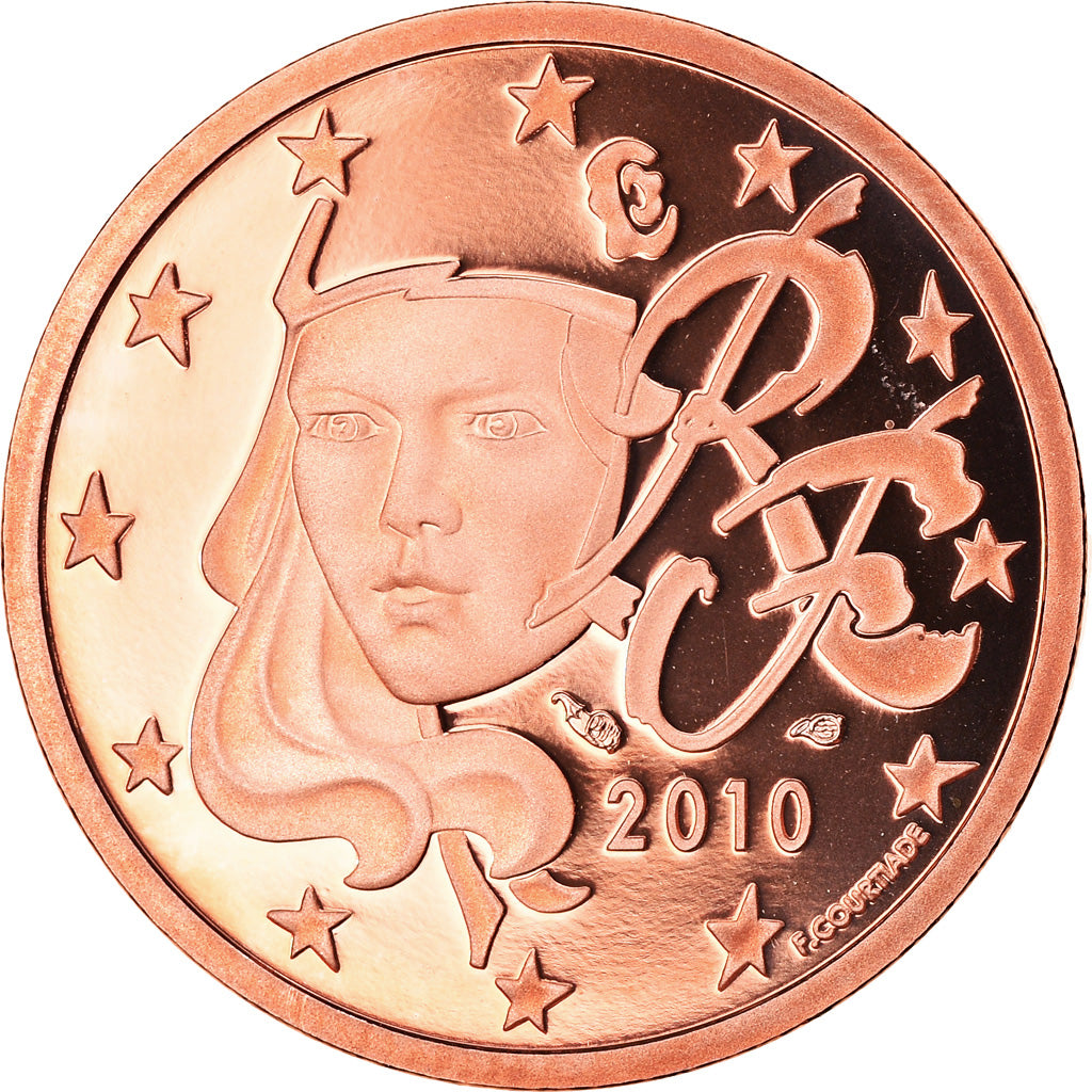 France, 5 Euro Cent, 2010, BE, FDC, Copper Plated Steel, KM:1284