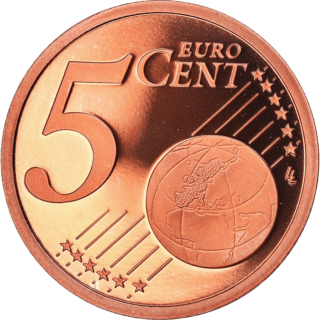 France, 5 Euro Cent, 2010, BE, FDC, Copper Plated Steel, KM:1284