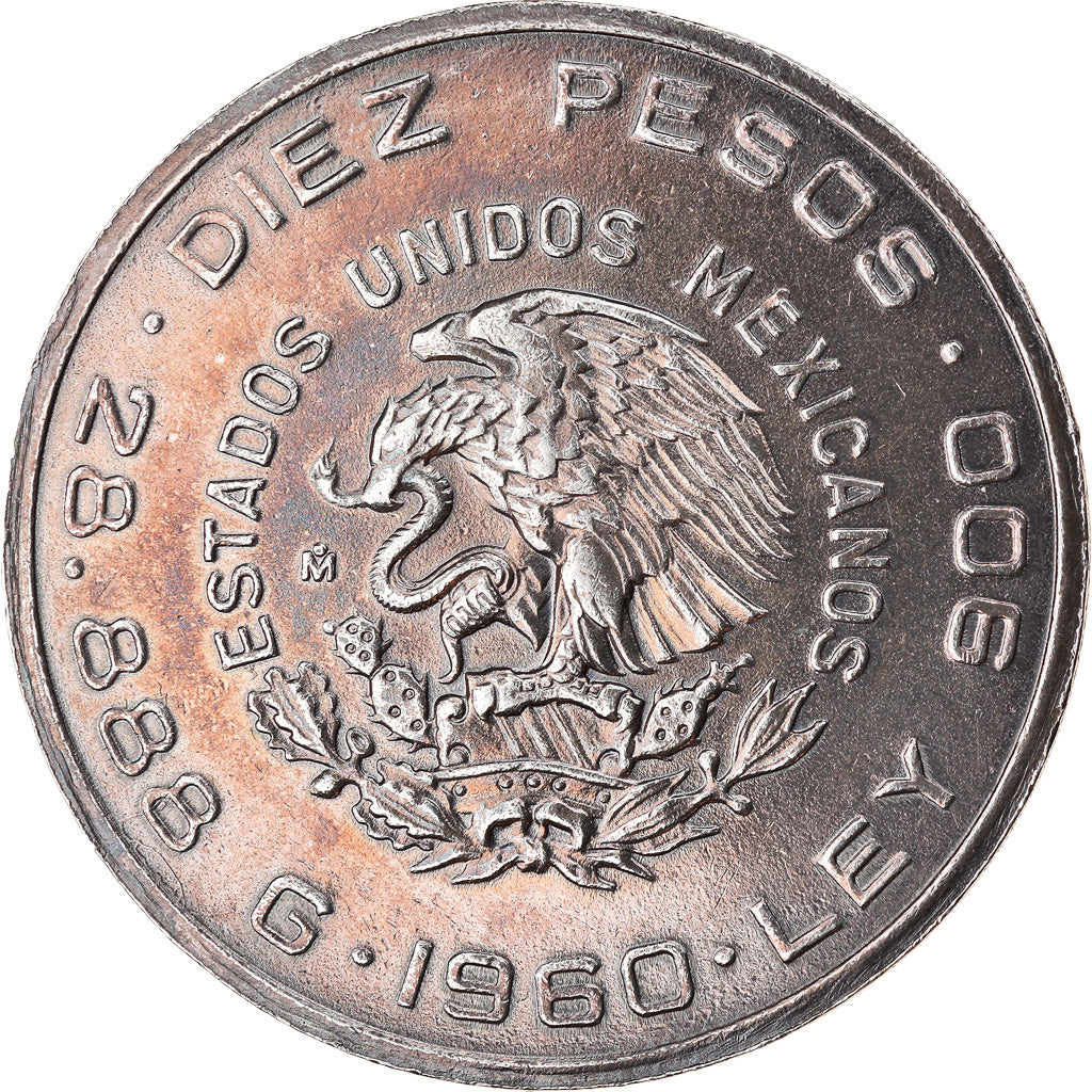 Monnaie, Mexique, 10 Pesos, 1960, Mexico City, SUP, Argent, KM:476