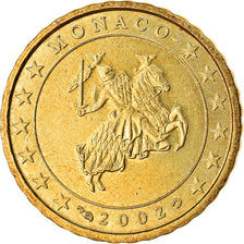 Monaco, 10 Euro Cent, 2002, UNZ, Messing, KM:170