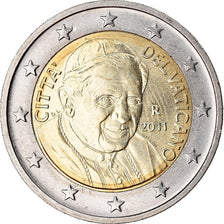VATICAN CITY, 2 Euro, 2011, BU, MS(65-70), Bi-Metallic, KM:389