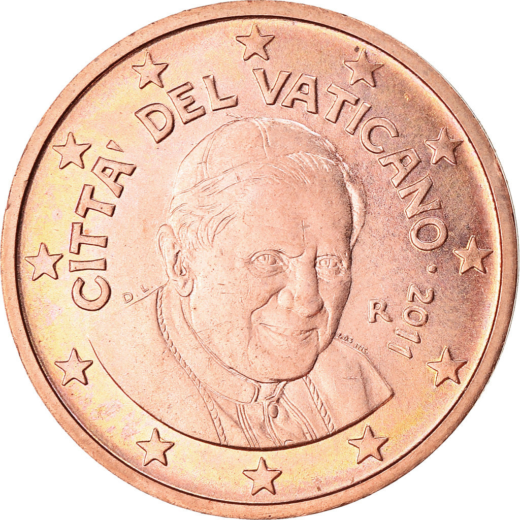 VATICAN CITY, 2 Euro Cent, 2011, BU, MS(65-70), Copper Plated Steel, KM:376