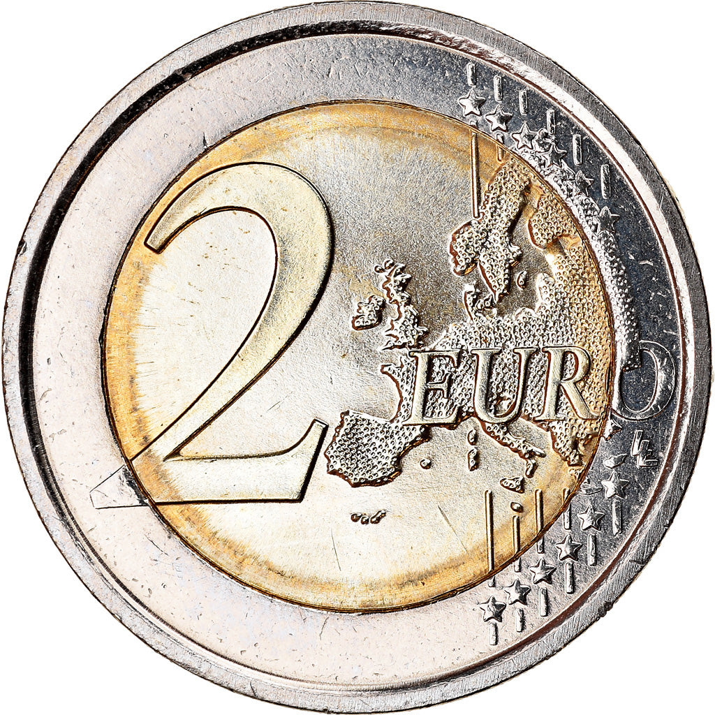 San Marino, 2 Euro, 2010, BU, MS(65-70), Bi-Metallic, KM:486