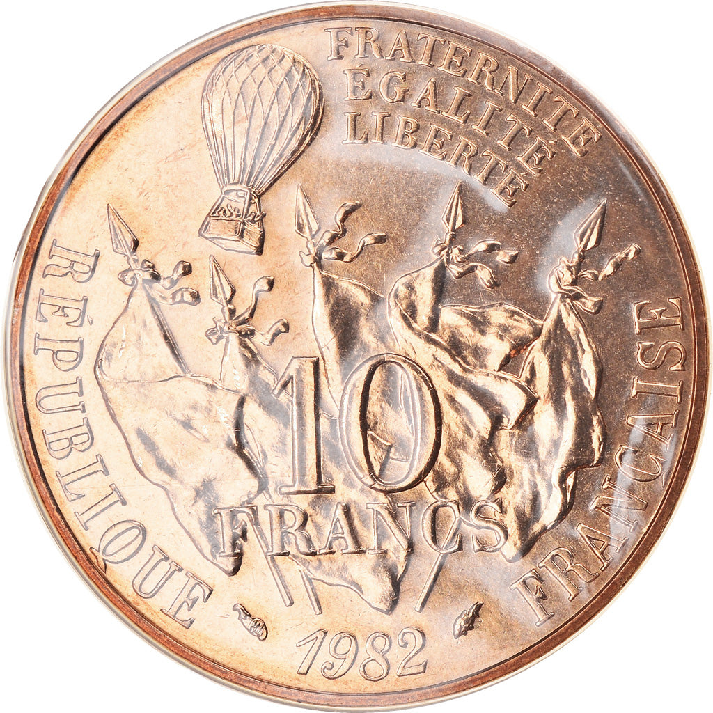 Coin, France, Gambetta, 10 Francs, 1982, Paris, FDC, MS(65-70), Nickel-Bronze