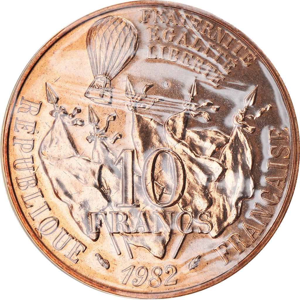 Coin, France, Gambetta, 10 Francs, 1982, Paris, FDC, MS(65-70), Nickel-Bronze