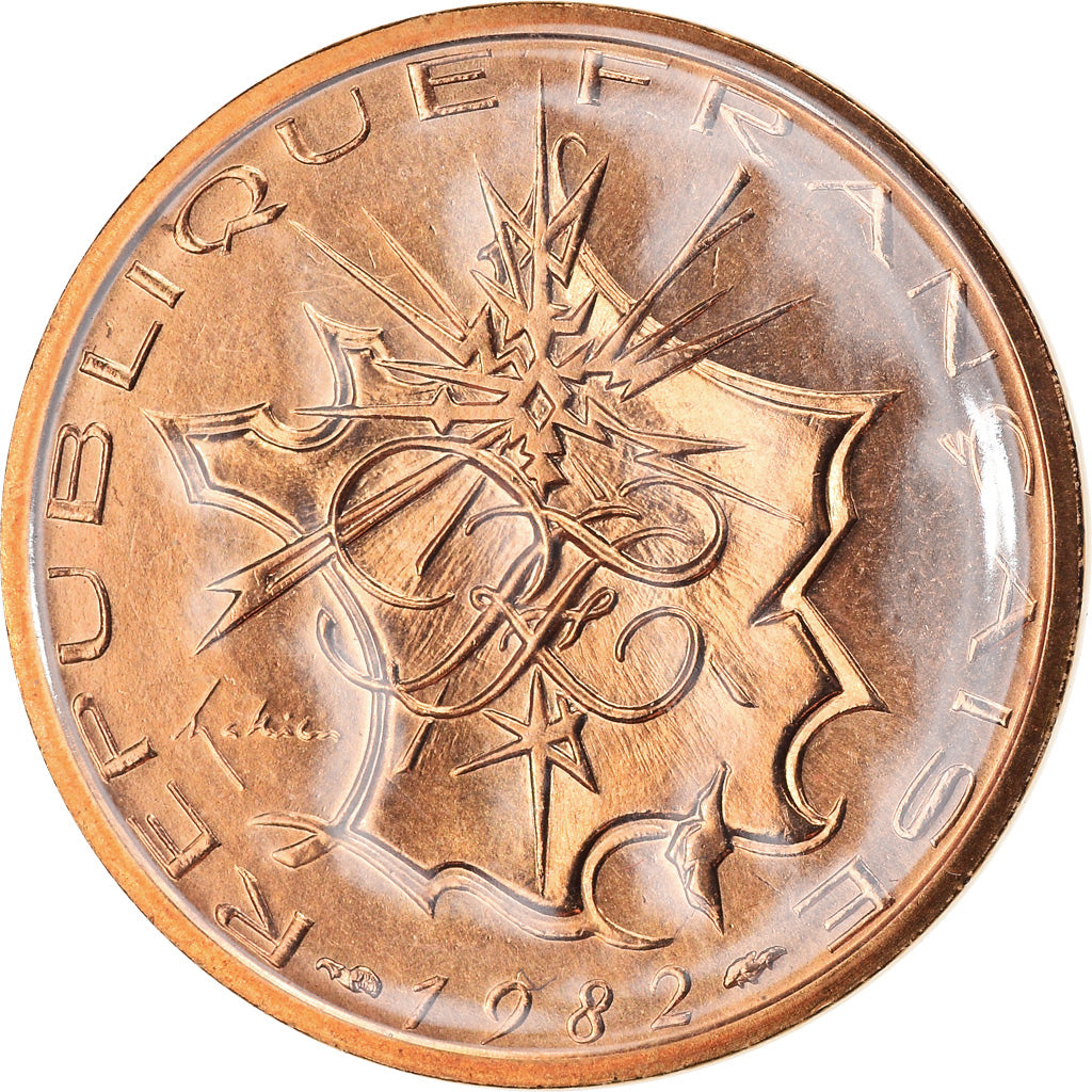 Coin, France, Mathieu, 10 Francs, 1982, Paris, FDC, MS(65-70), Nickel-brass