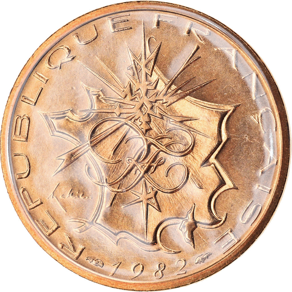 Coin, France, Mathieu, 10 Francs, 1982, Paris, FDC, MS(65-70), Nickel-brass