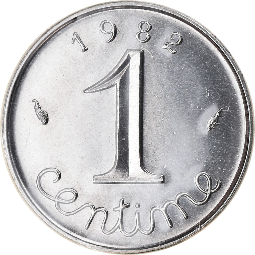 Moneta, Francja, Épi, Centime, 1982, Paris, FDC, MS(65-70), Stal nierdzewna