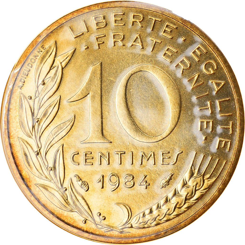 Munten, Frankrijk, Marianne, 10 Centimes, 1984, Paris, FDC, FDC