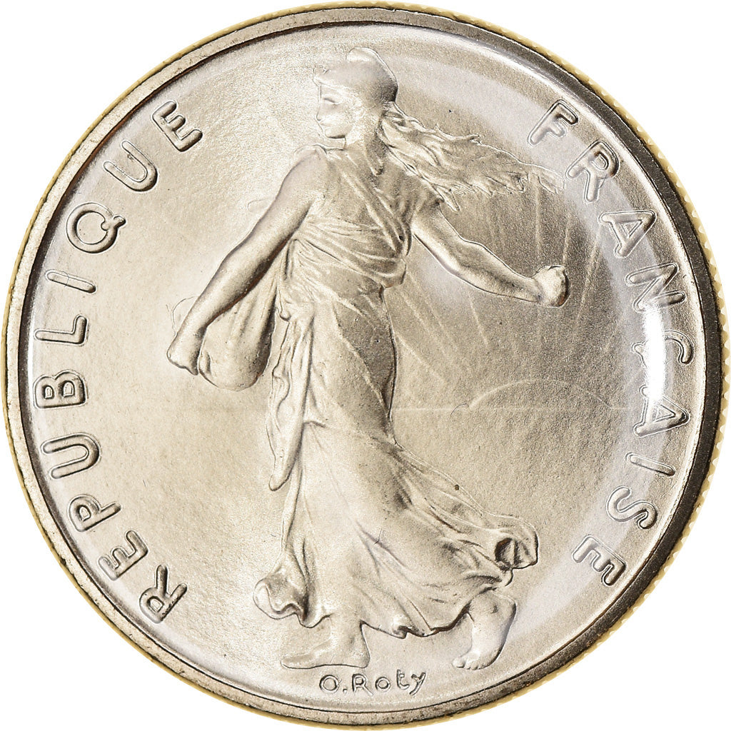 Moneta, Francja, Semeuse, 1/2 Franc, 1984, Paris, FDC, MS(65-70), Nikiel
