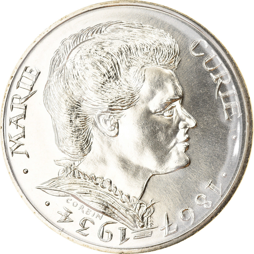 Coin, France, Marie Curie, 100 Francs, 1984, FDC, MS(65-70), Silver, KM:955