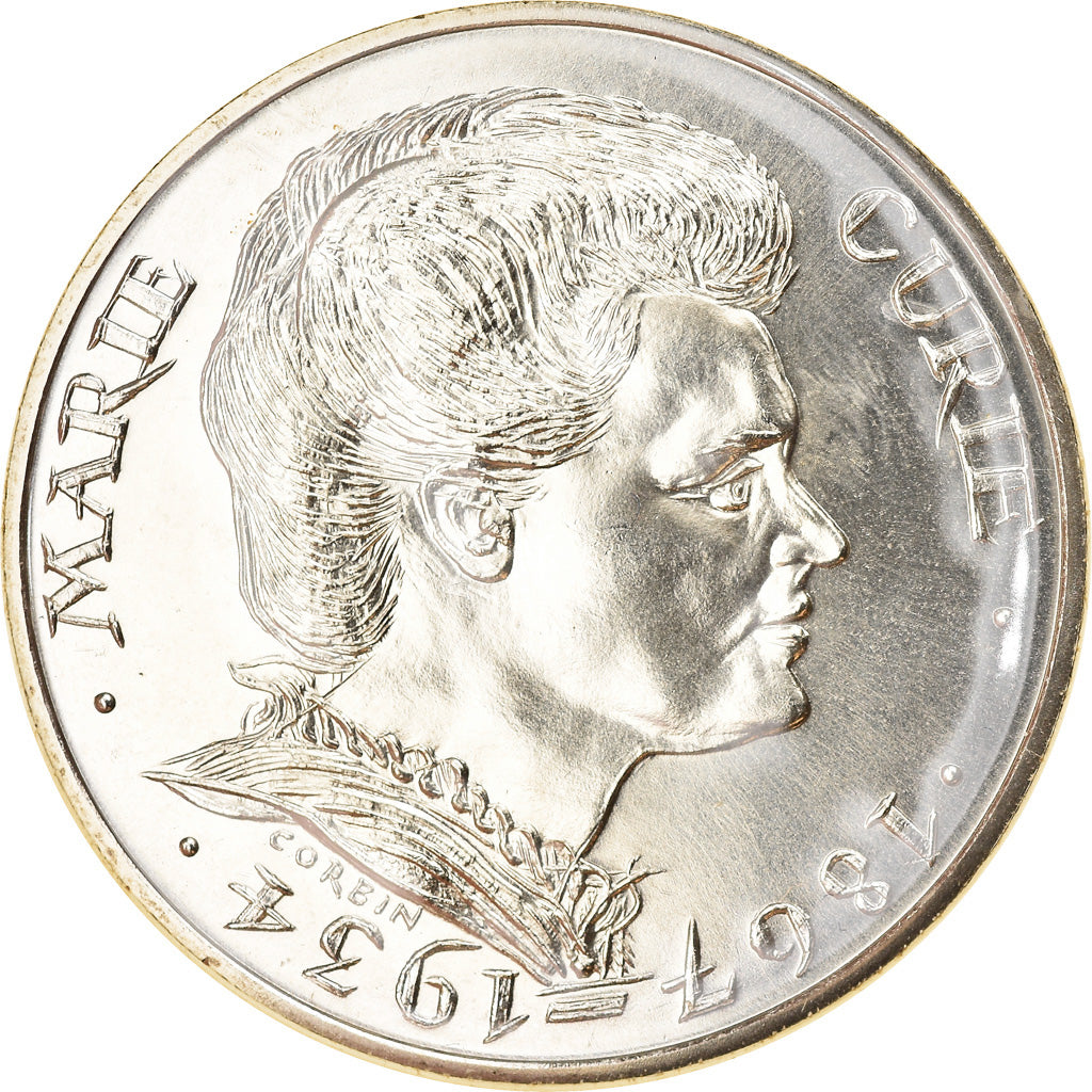Coin, France, Marie Curie, 100 Francs, 1984, FDC, MS(65-70), Silver, KM:955