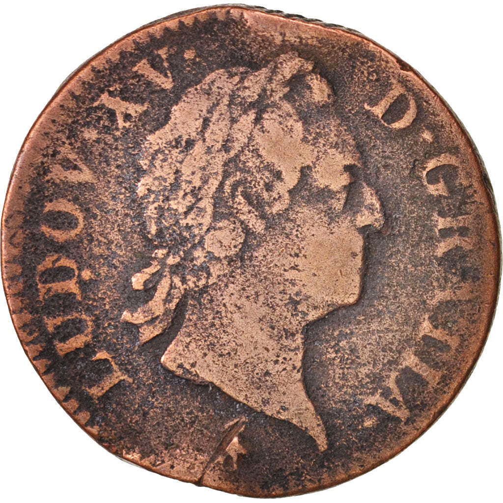 Francia, Louis XV, Sol à la vieille tête, Sol, 1768, Paris, MB, Rame, KM:54...