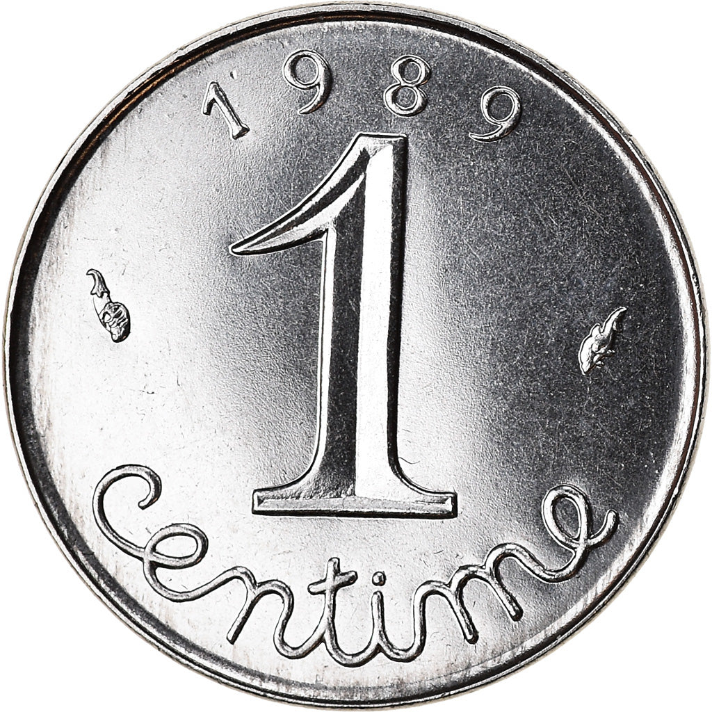 Coin, France, Épi, Centime, 1989, Paris, MS(65-70), Stainless Steel, KM:928