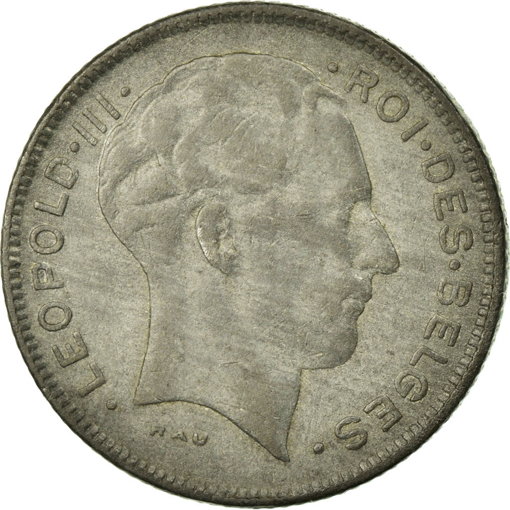 Moneta, Belgio, 5 Francs, 5 Frank, 1941, BB, Zinco, KM:129.1