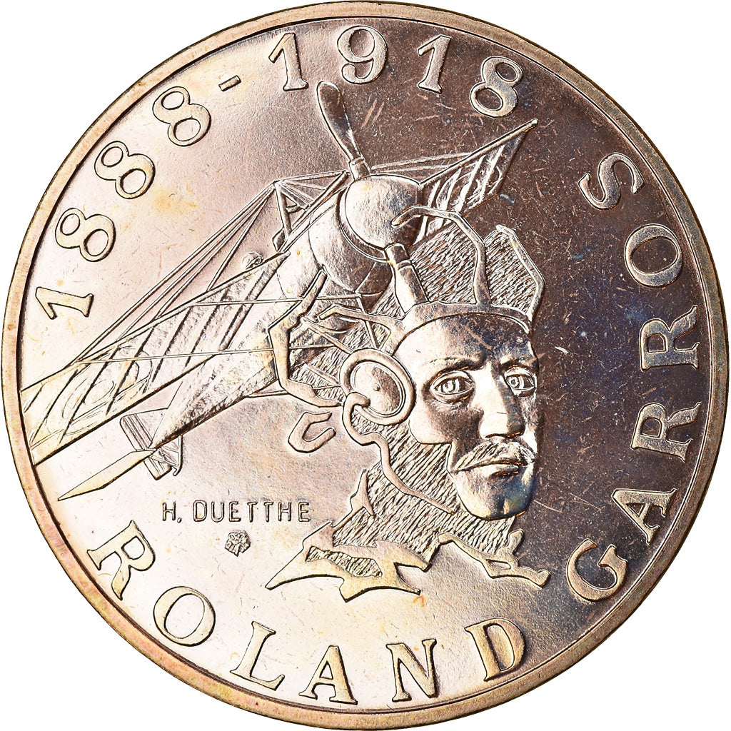 Moneda, Francia, Roland Garros, 10 Francs, 1988, Paris, FDC, Aluminio - bronce
