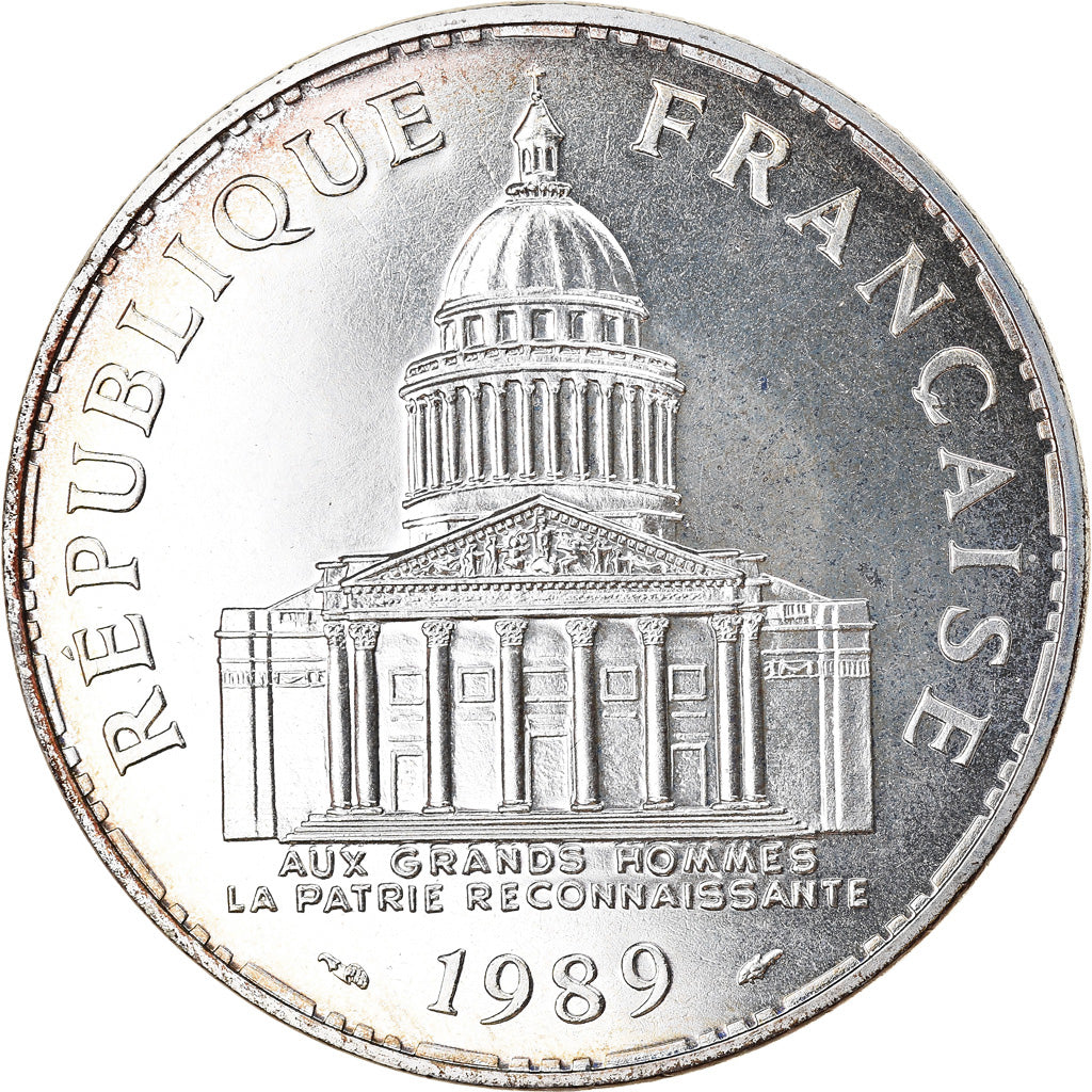Coin, France, Panthéon, 100 Francs, 1989, Paris, MS(65-70), Silver, KM:951.1