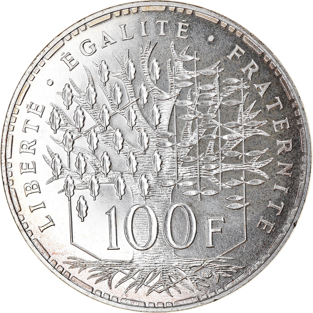 Coin, France, Panthéon, 100 Francs, 1989, Paris, MS(65-70), Silver, KM:951.1