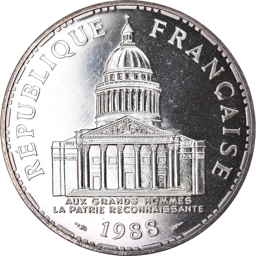 Coin, France, Panthéon, 100 Francs, 1988, Paris, MS(65-70), Silver, KM:951.1