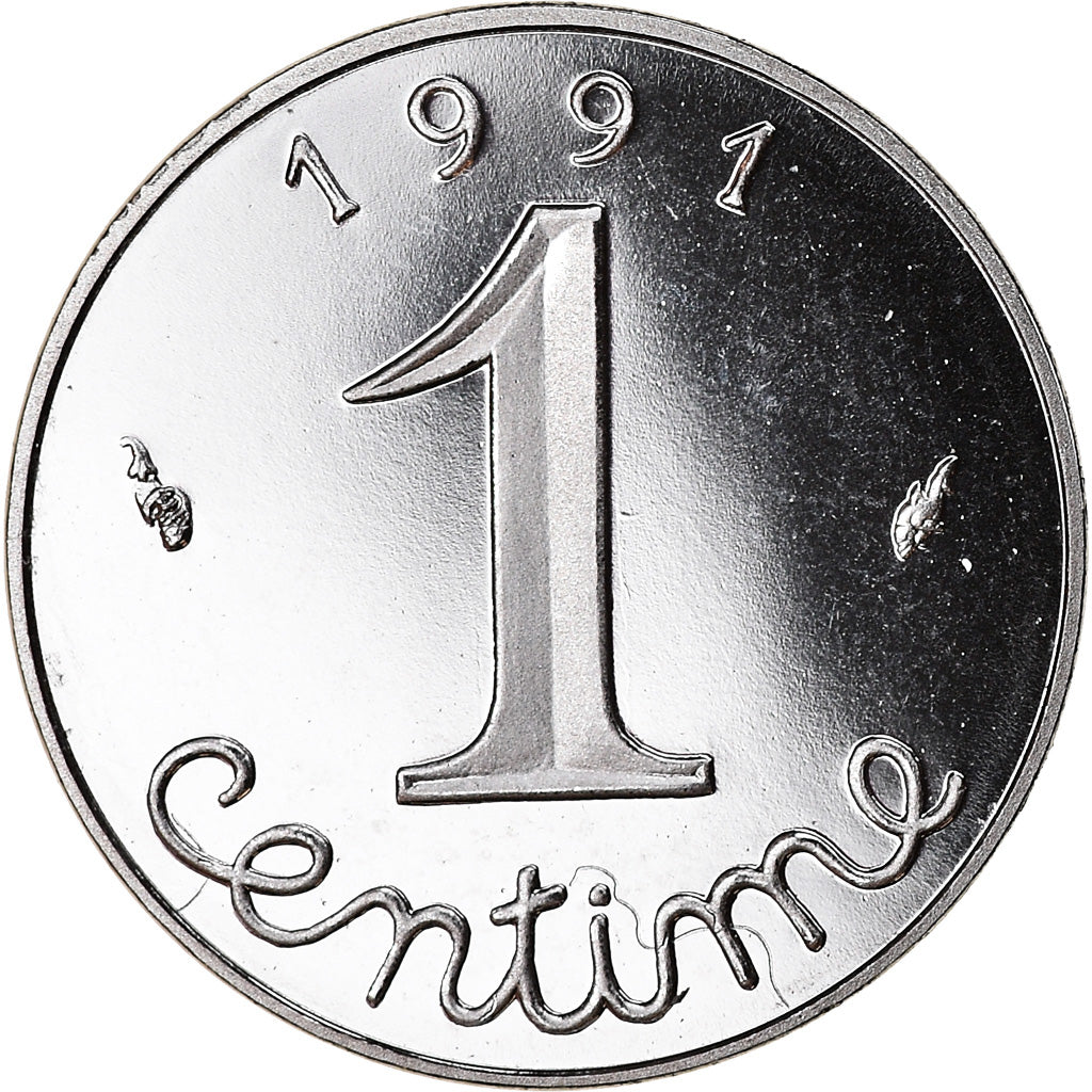 Münze, Frankreich, Épi, Centime, 1991, Paris, BE, STGL, Stainless Steel