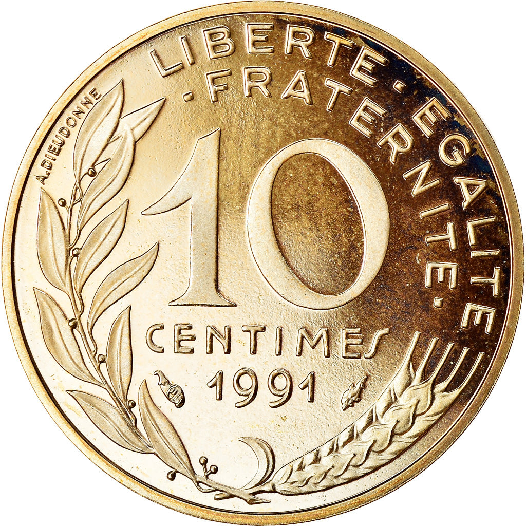 Coin, France, Marianne, 10 Centimes, 1991, Paris, BE, MS(65-70)