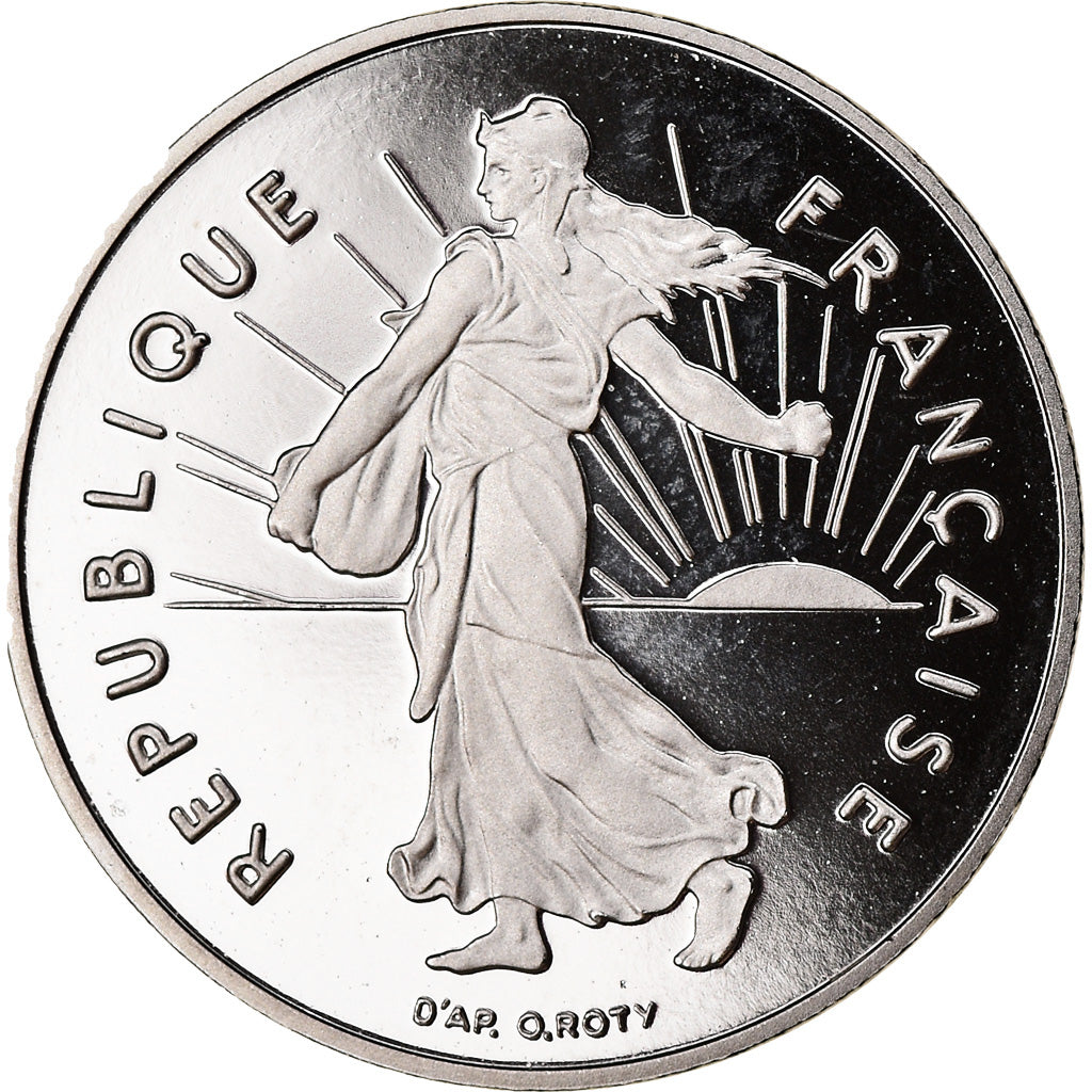 Moneta, Francja, Semeuse, 1/2 Franc, 1991, Paris, BE, MS(65-70), Nikiel