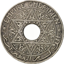 Morocco, Yusuf, 25 Centimes, 1921, bi-Bariz, Paris, EF(40-45), KM 34.1
