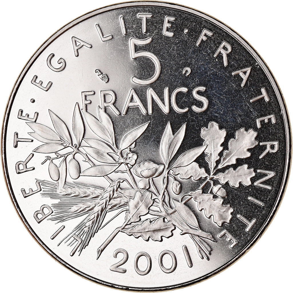 Coin, France, Semeuse, 5 Francs, 2001, Paris, BE, MS(65-70), Nickel Clad