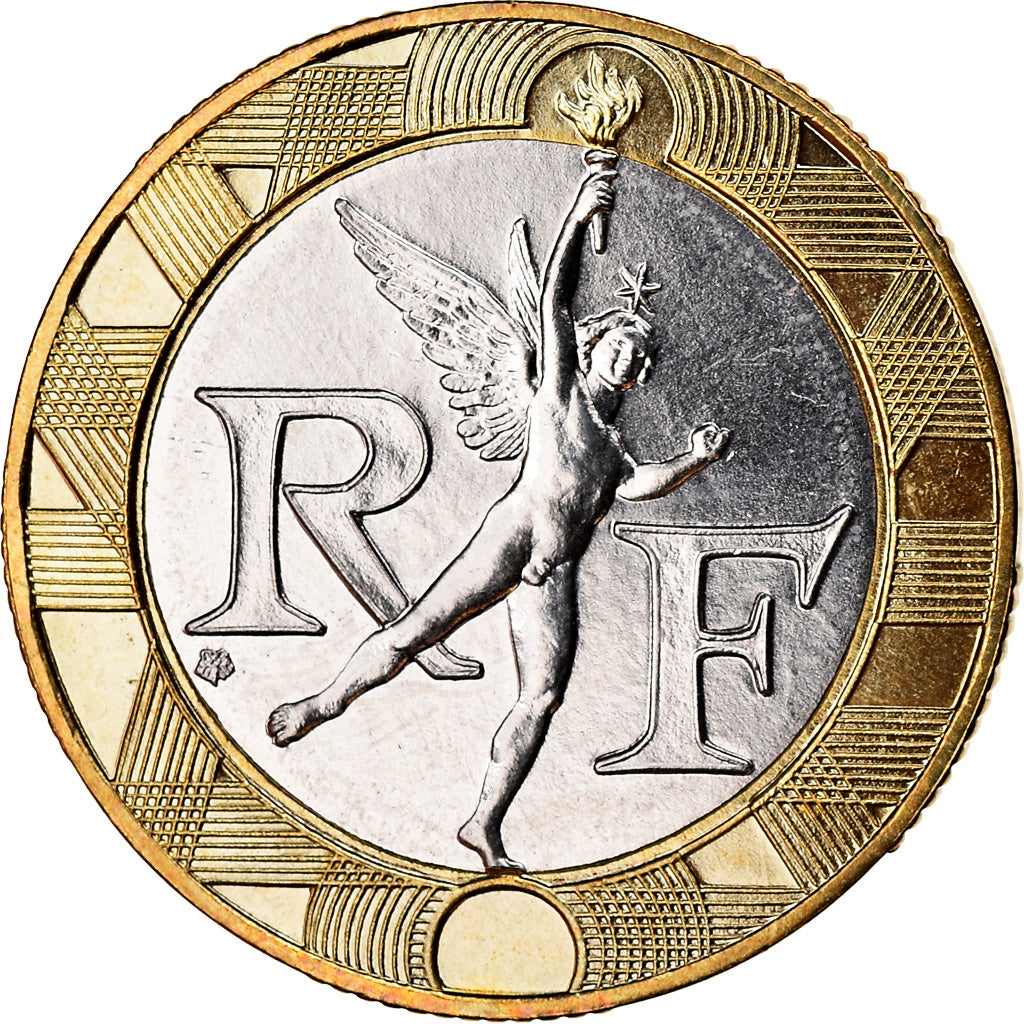 Munten, Frankrijk, Génie, 10 Francs, 1990, Paris, FDC, Bi-Metallic, KM:964.1