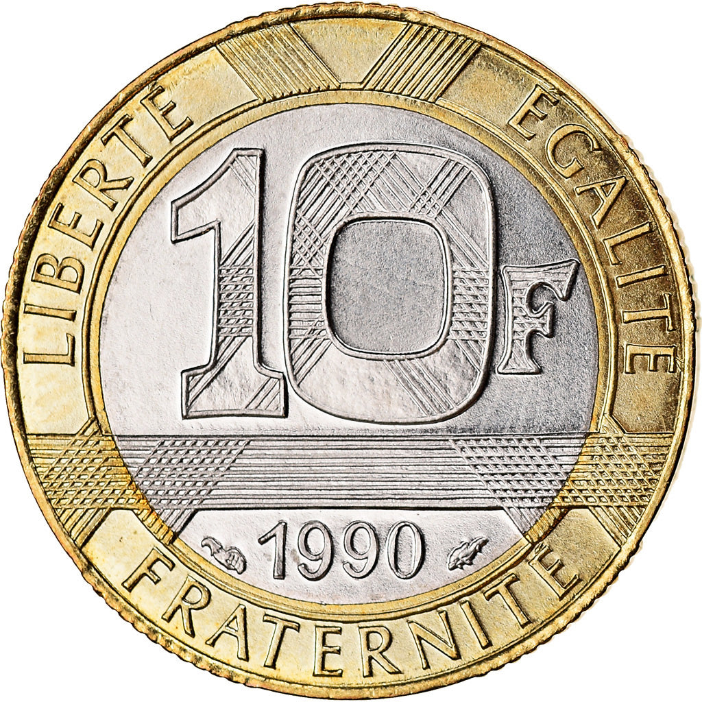 Munten, Frankrijk, Génie, 10 Francs, 1990, Paris, FDC, Bi-Metallic, KM:964.1
